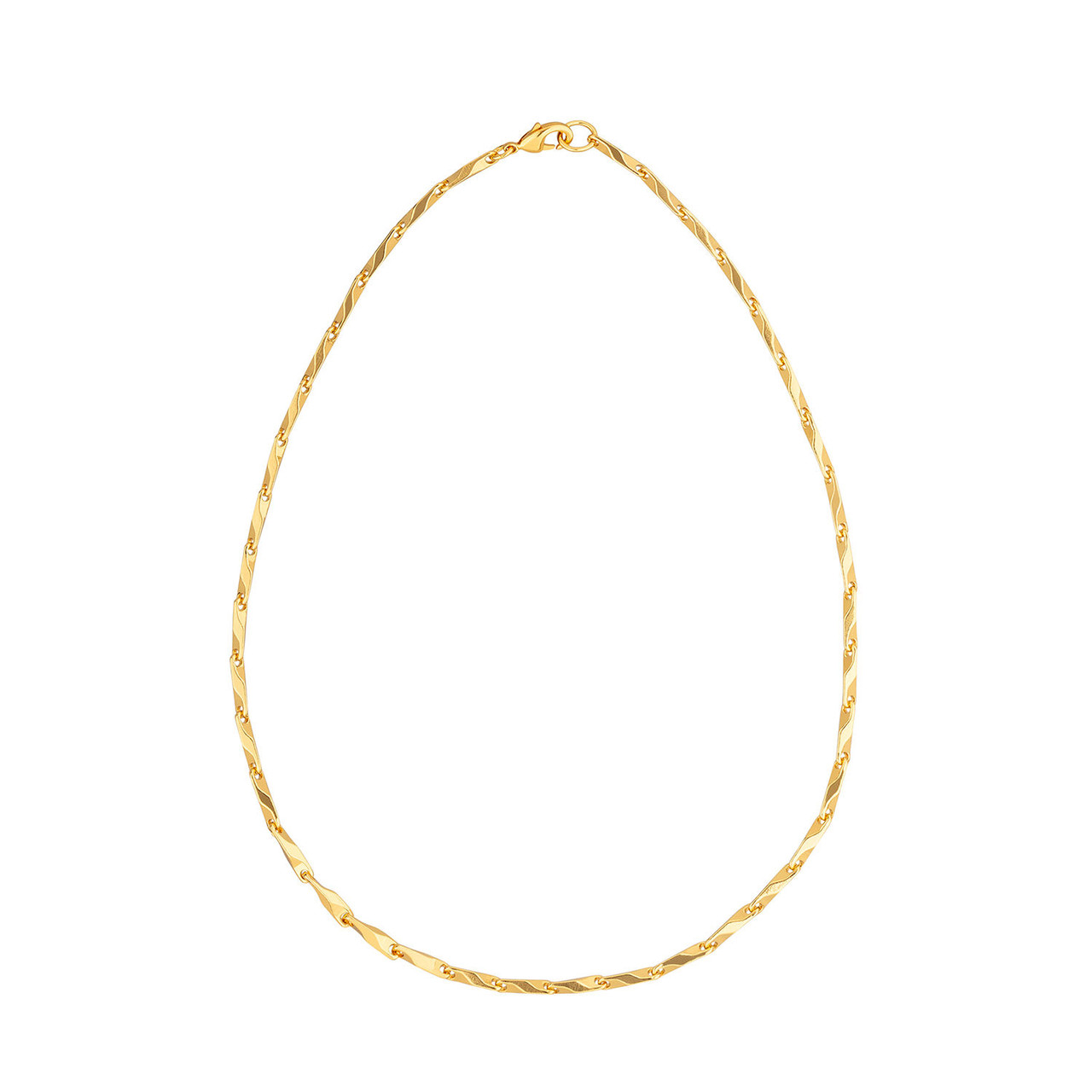 Oroton Peyton Gold Twisted Bar Chain Necklace