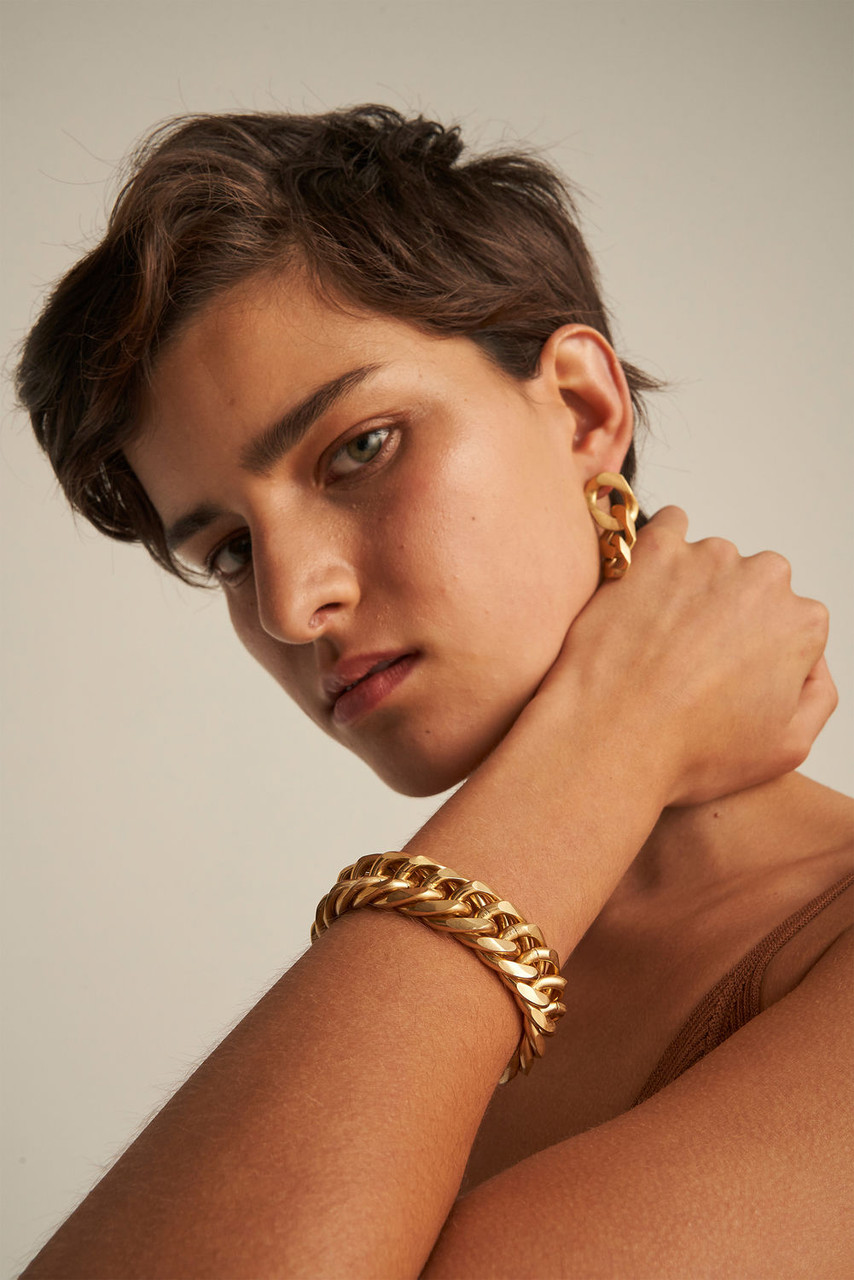 Oroton Mika Worn Gold Bracelet