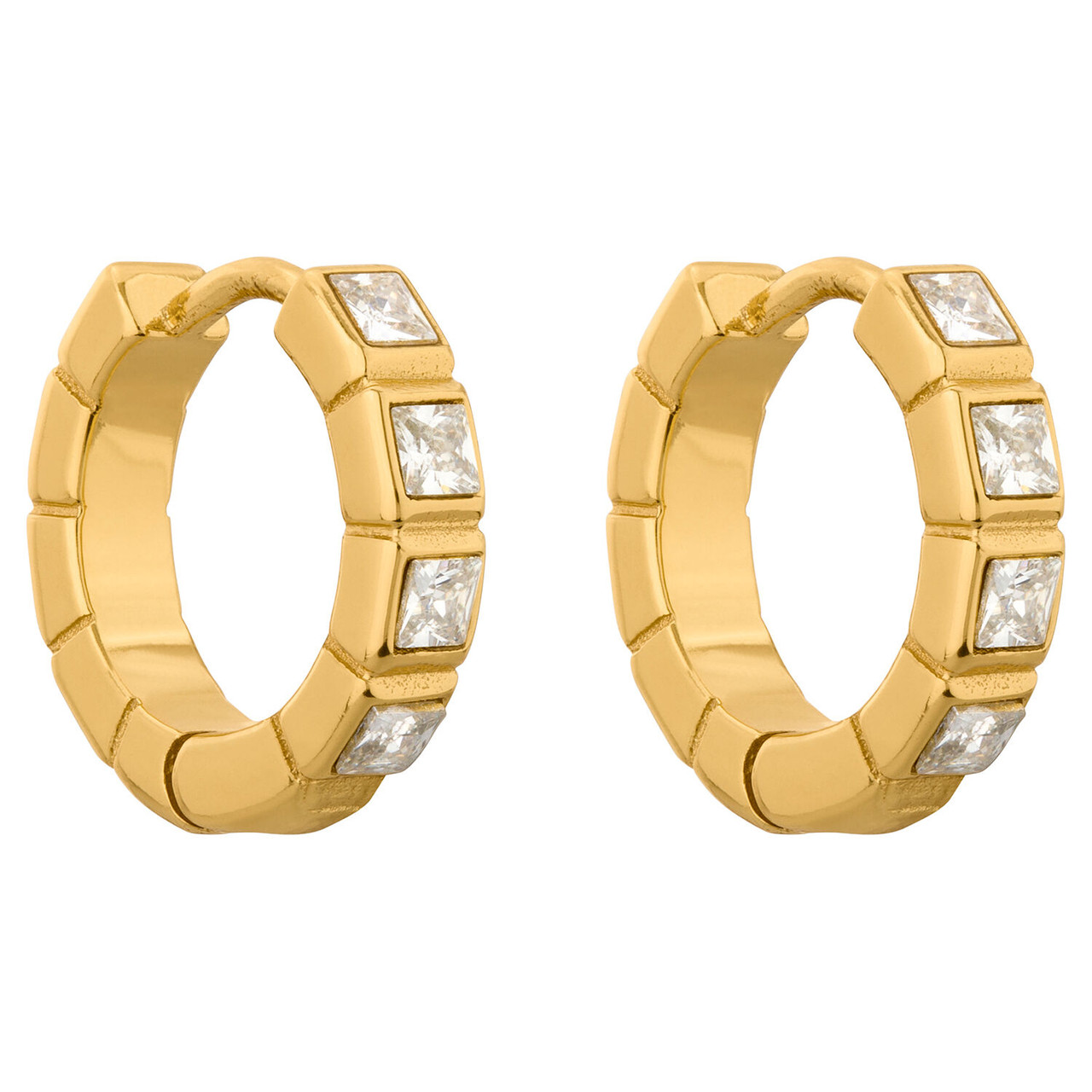 Oroton Everly Gold/Clear Multi Stone Huggies