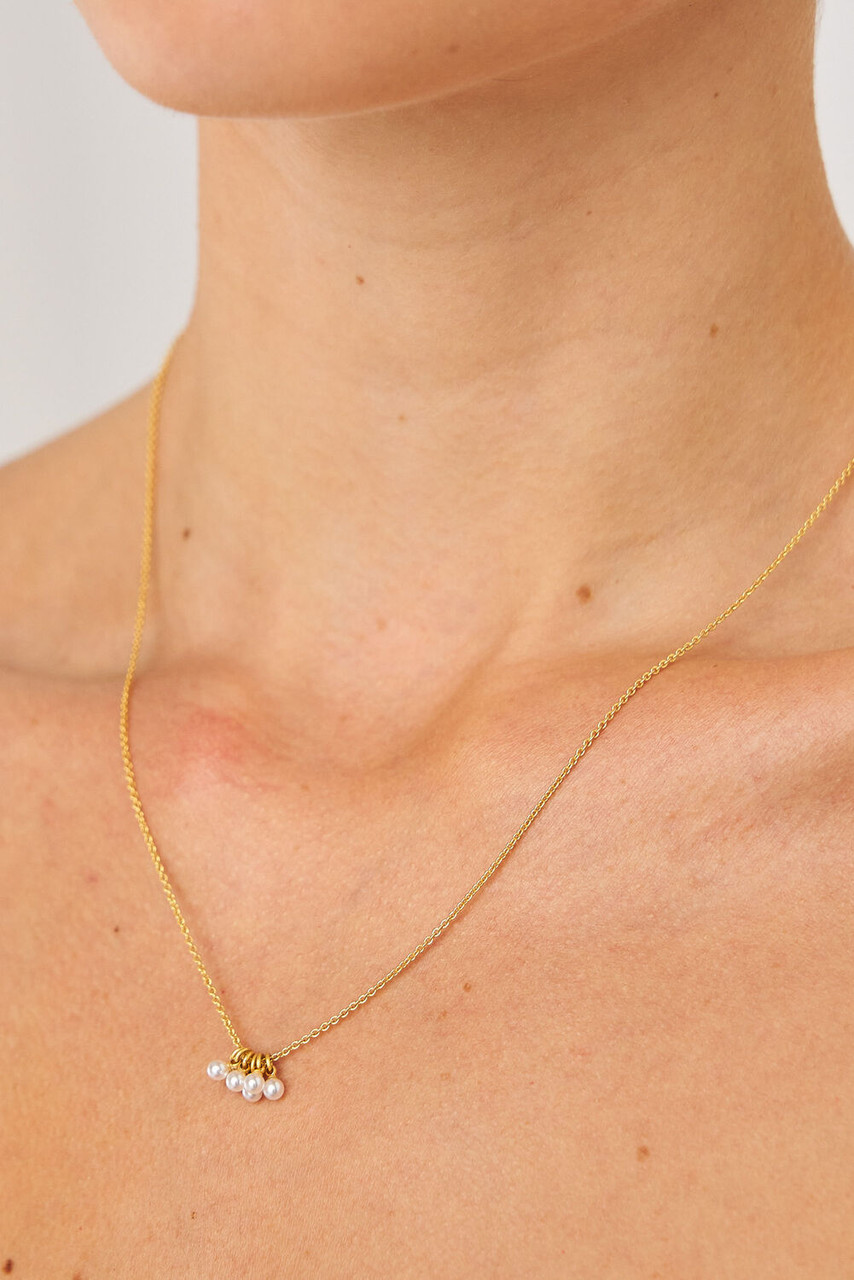 Como Necklace Worn Gold/ Pearl