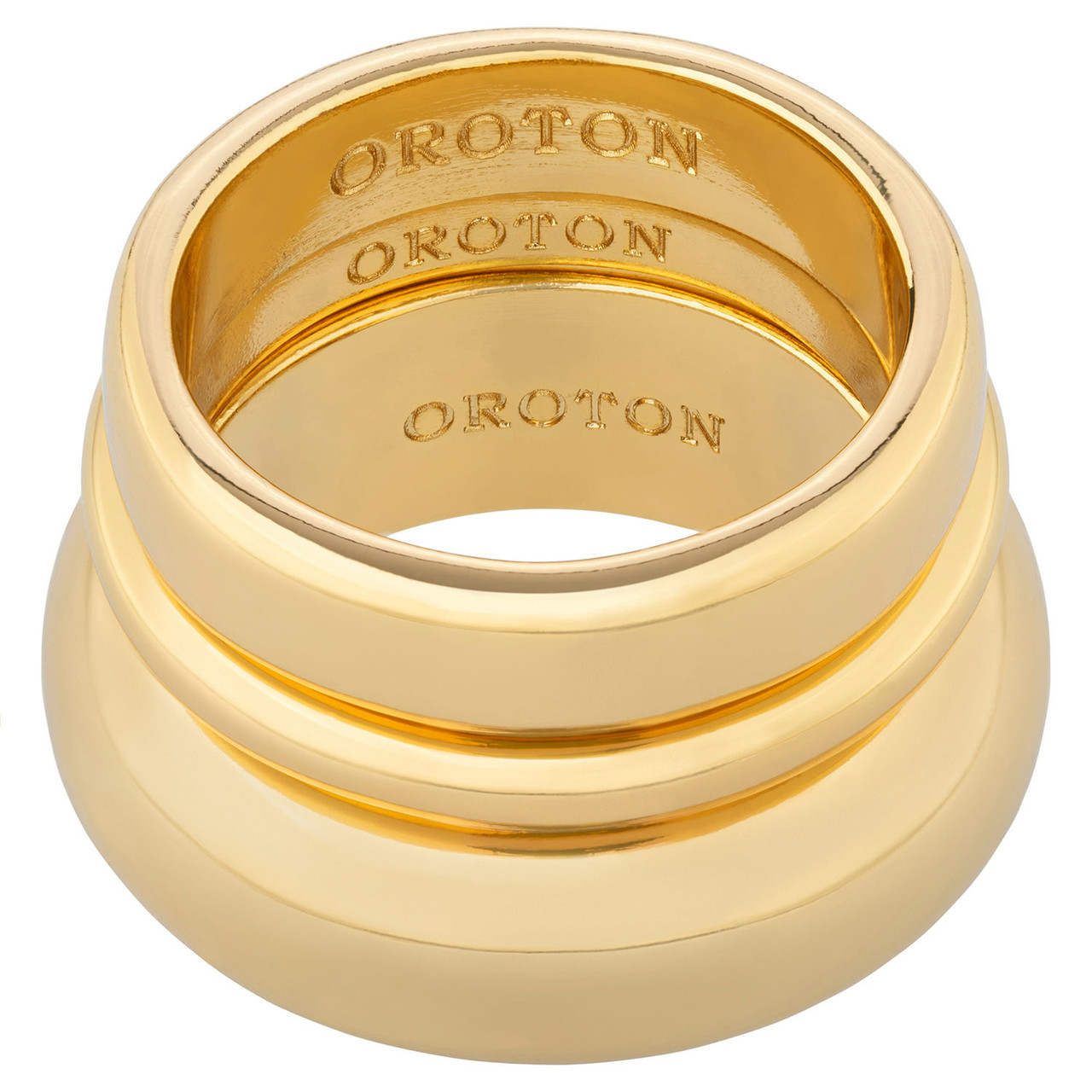 Oroton Emaille Gold Triple Ring Set