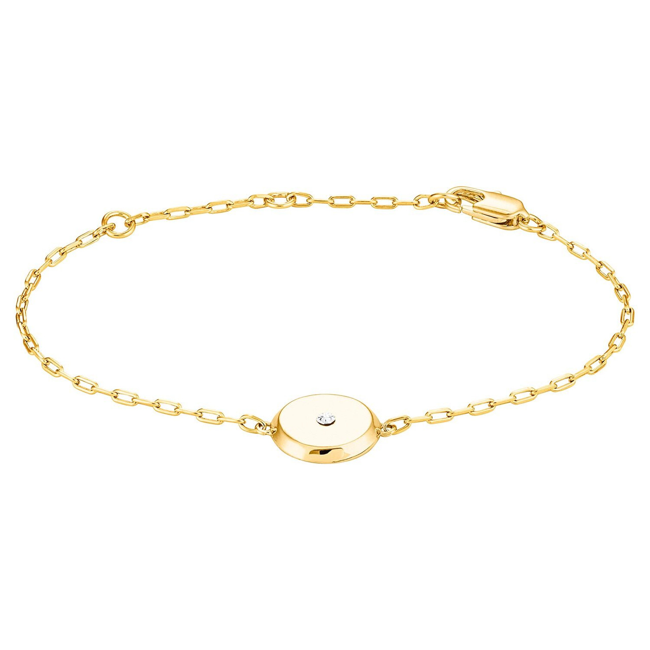 Oroton Fawne Circle Bracelet Gold/Clear