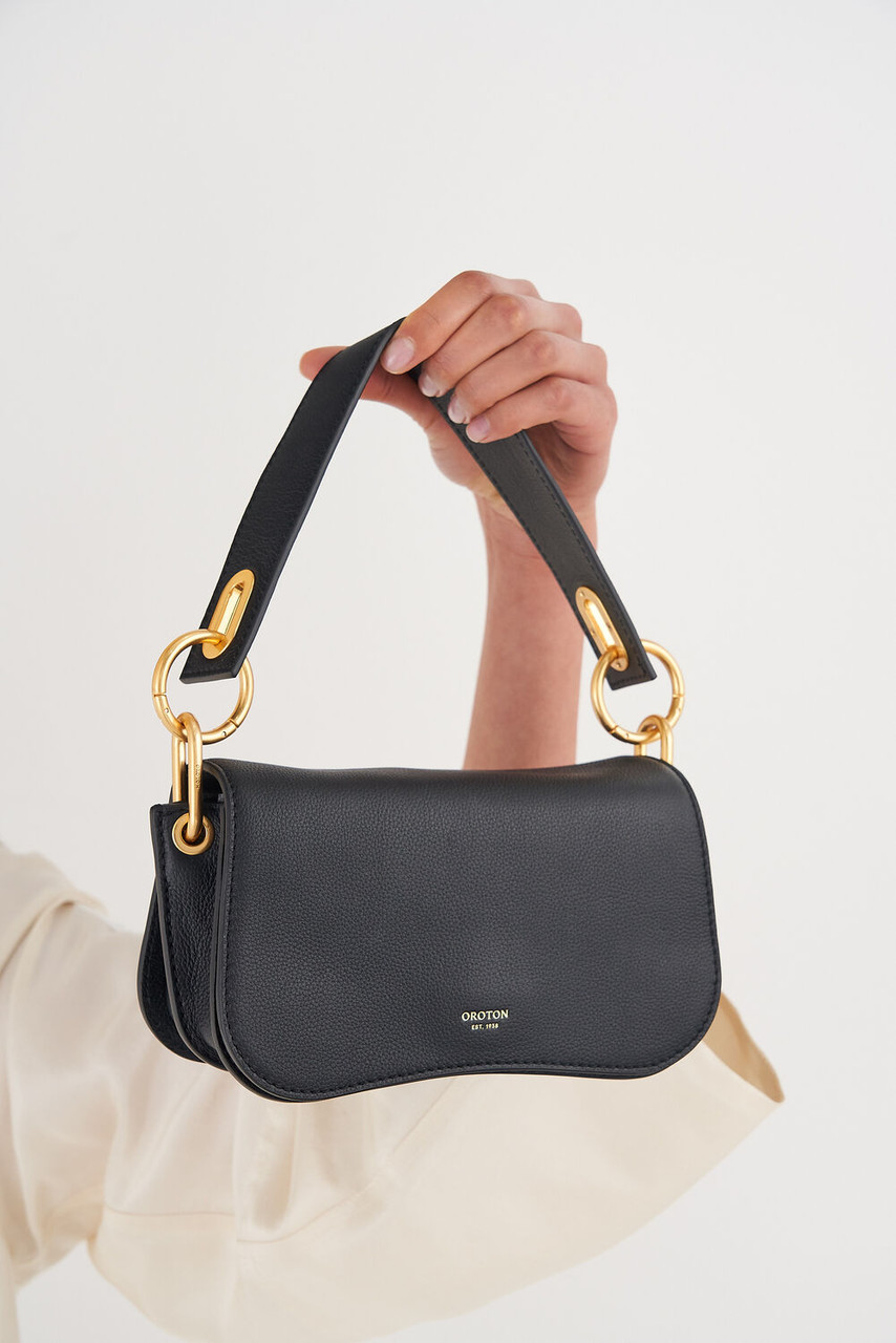 Oroton Liv Black Small Day Bag