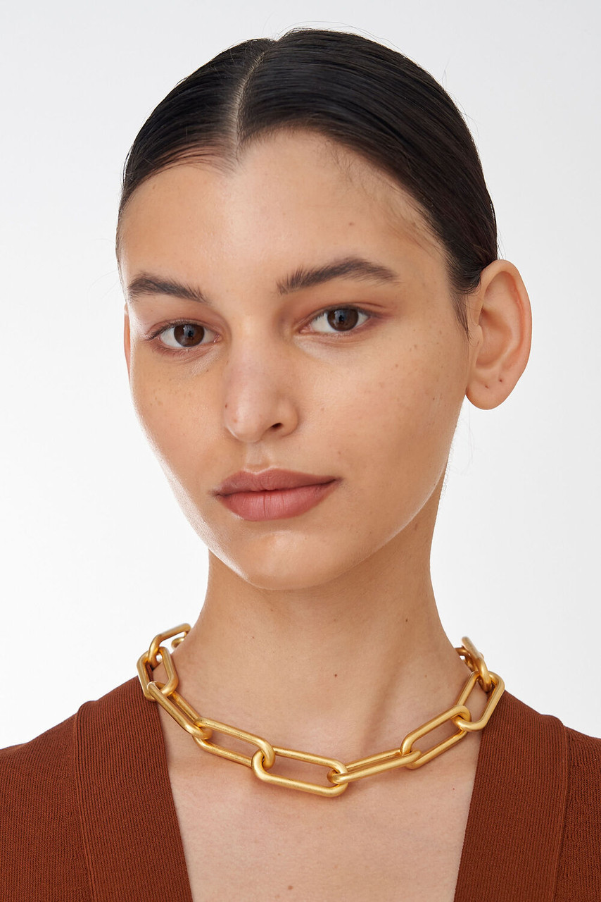 Oroton Hadley Necklace Worn Gold