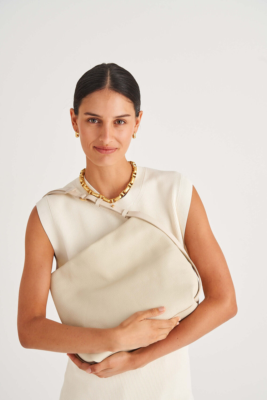 Oroton Alison Medium Hobo Ecru