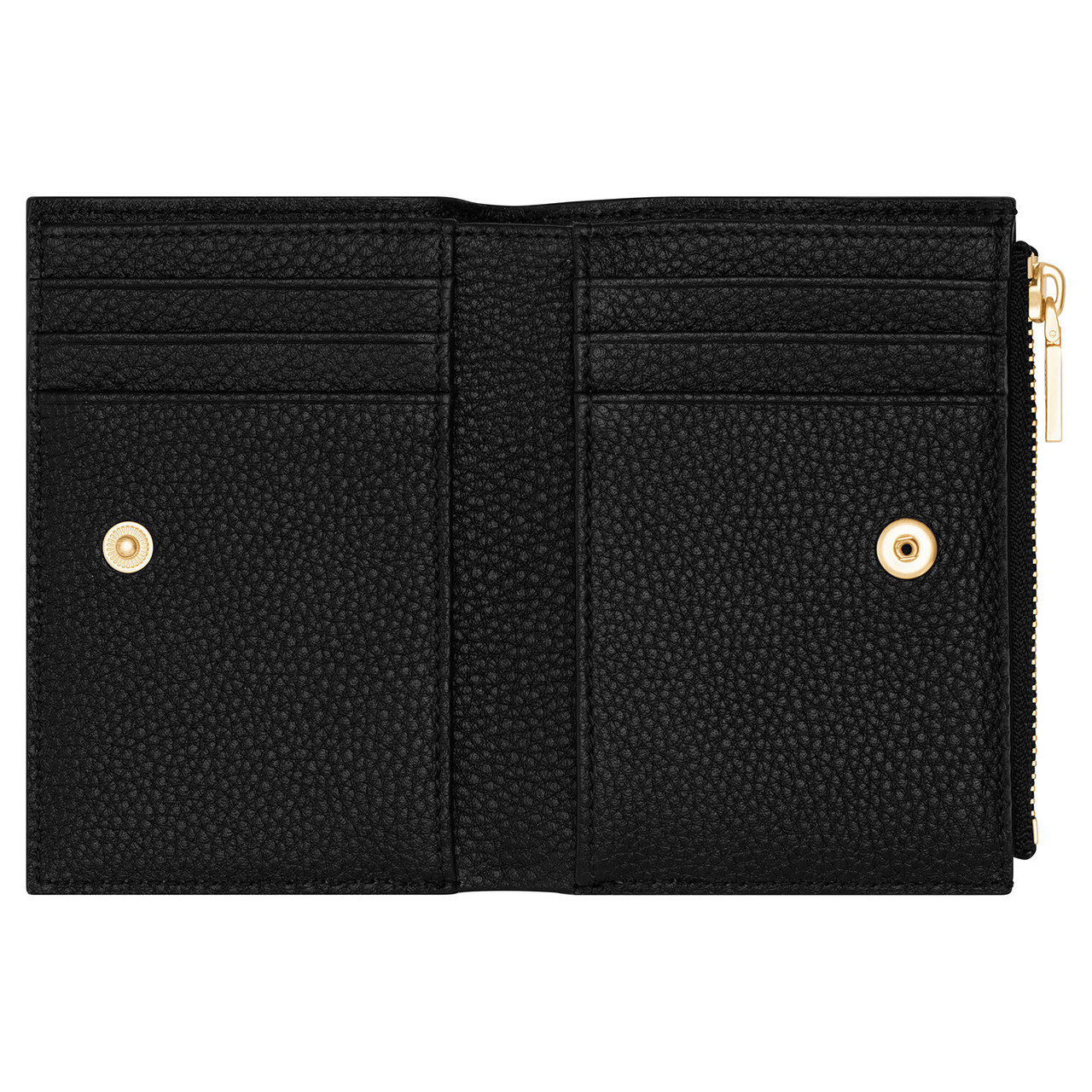 Oroton Margot Black Mini 10 Credit Card Zip Wallet