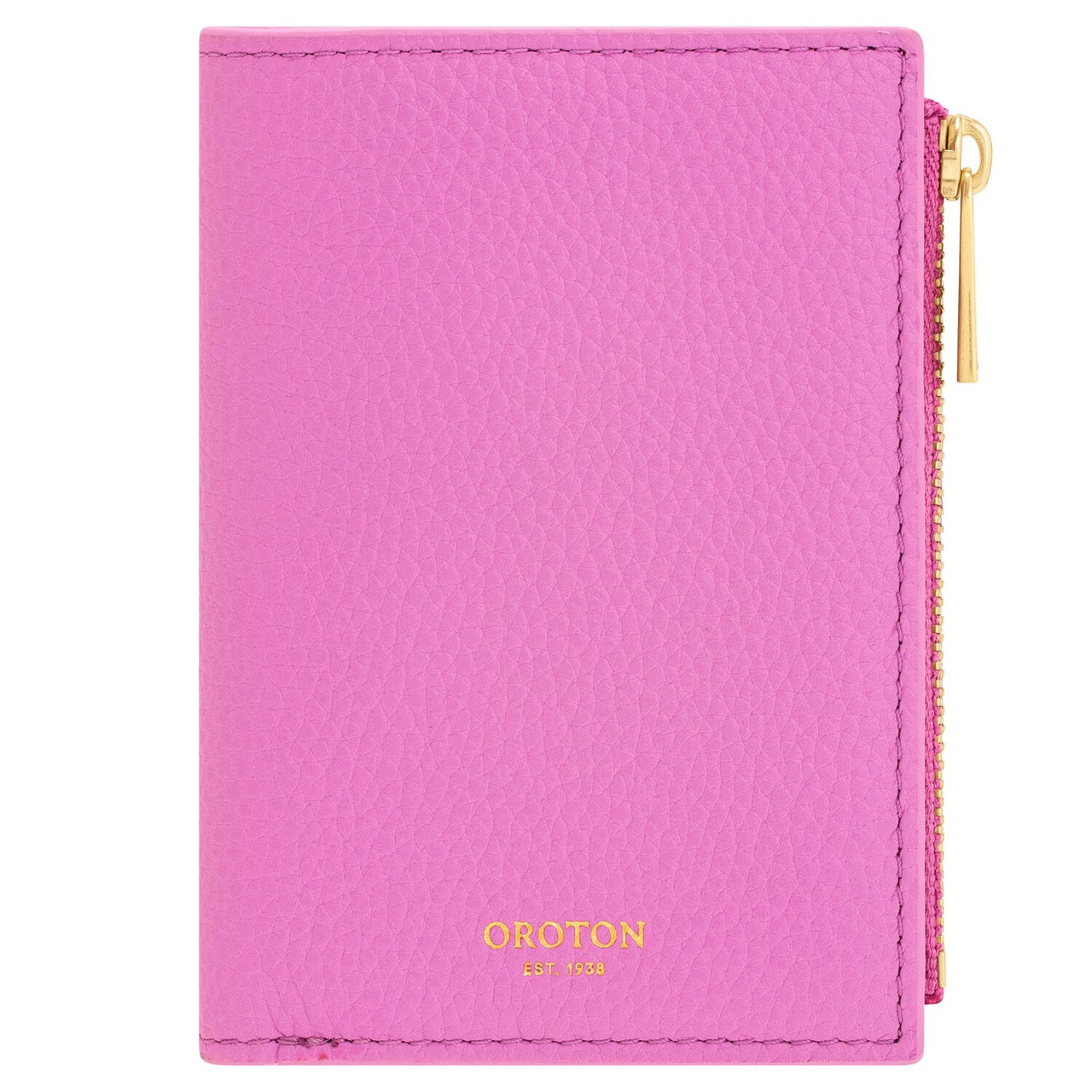 Oroton Jemima Mini 10 Credit Card Zip Wallet Fuchsia