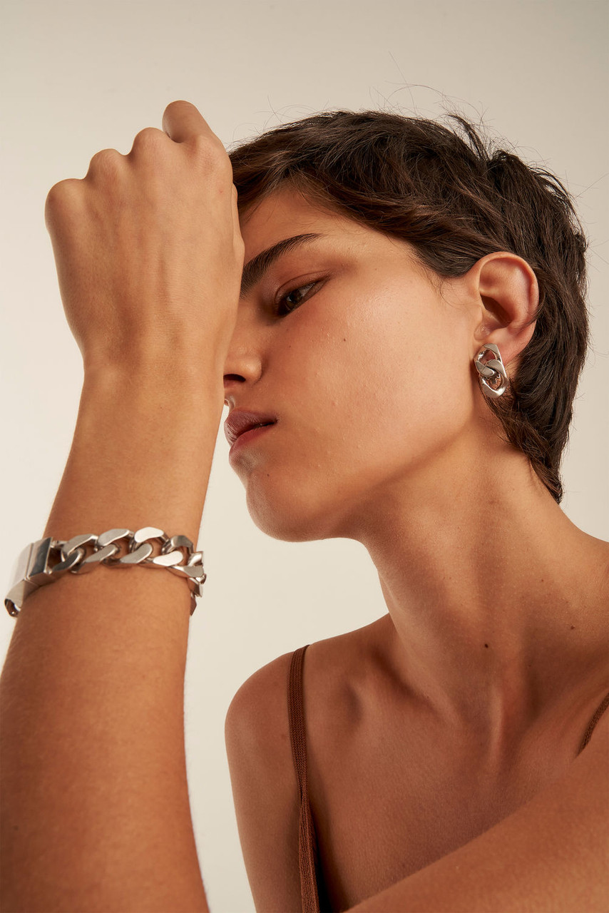 Oroton Noa Worn Silver Bracelet