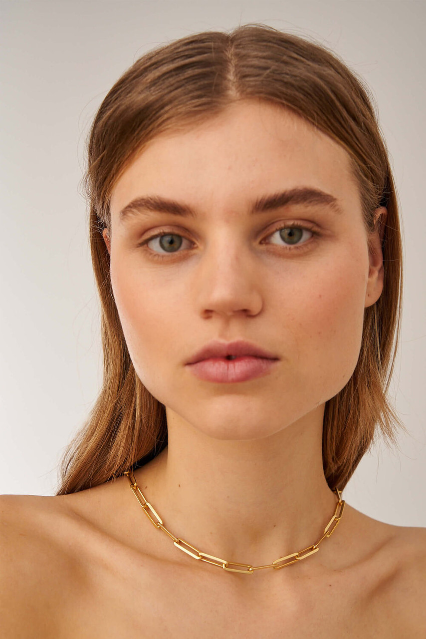 Oroton Lacey Worn Gold Necklace