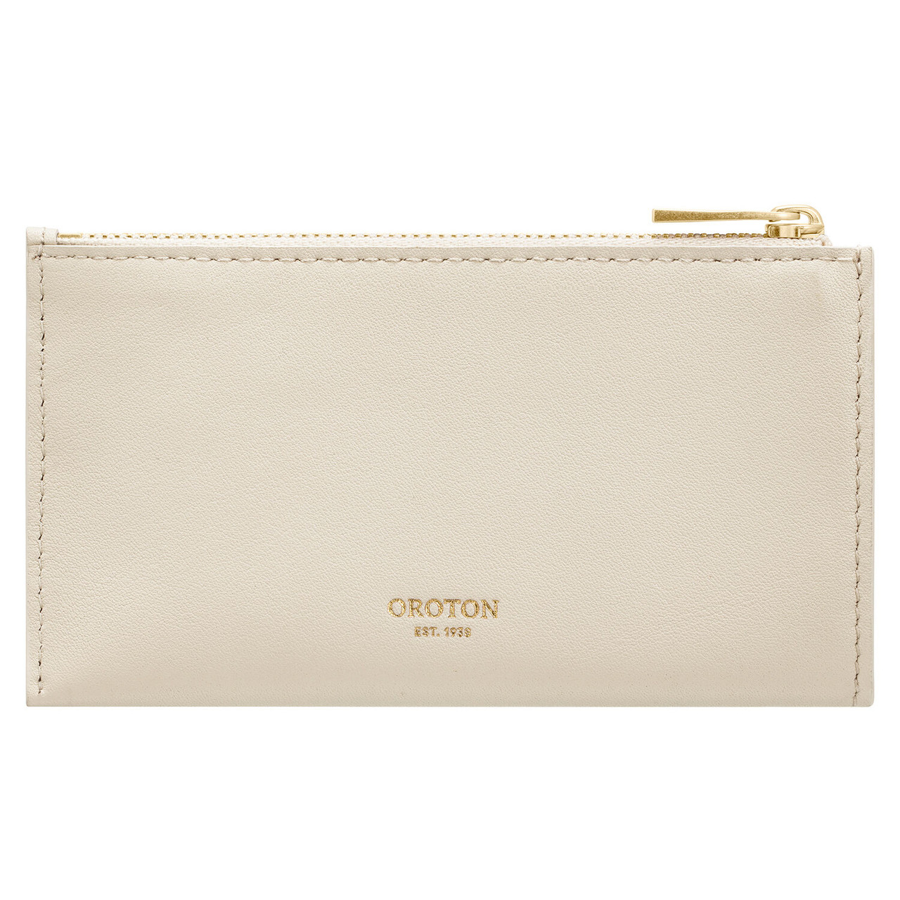 Oroton Imogen Ecru 8 Credit Card Mini Zip Pouch