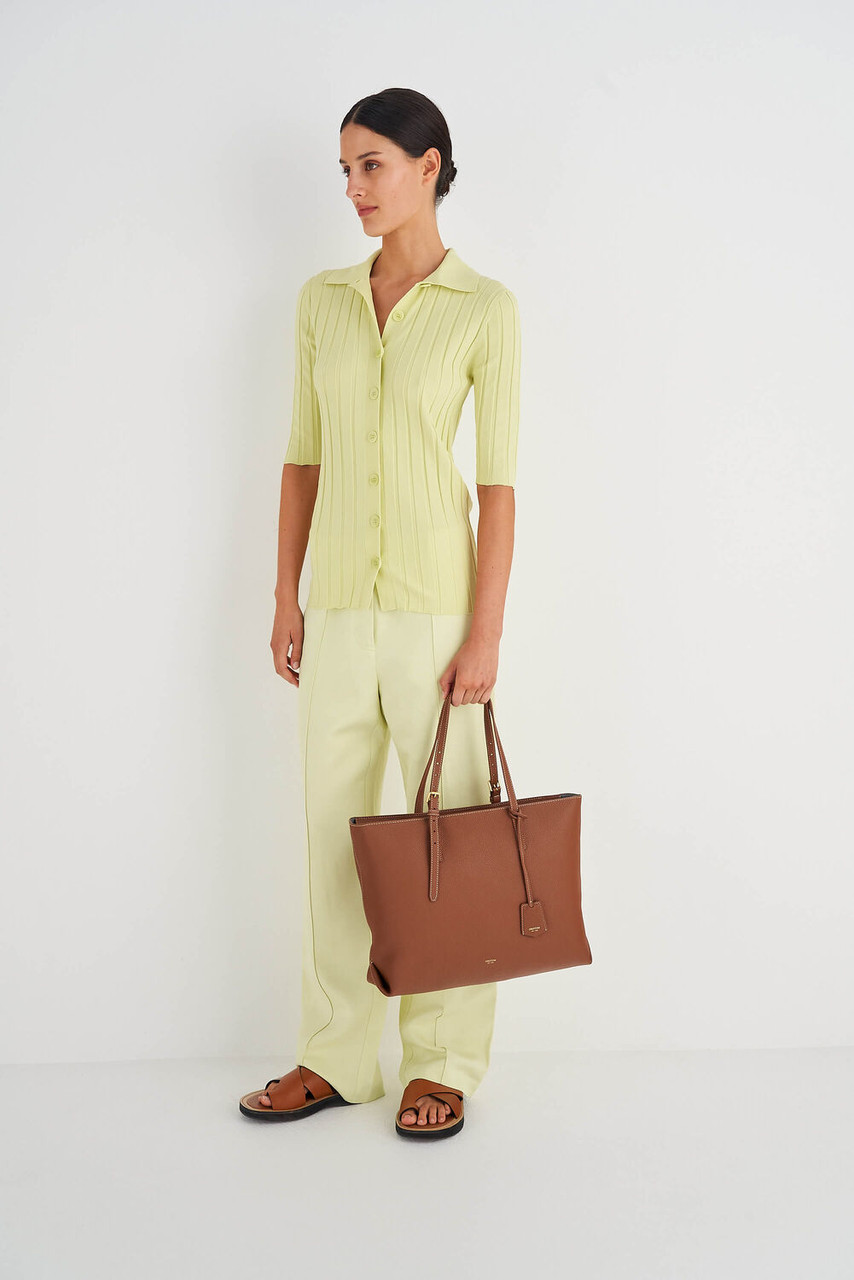 Oroton Margot Whiskey Medium Zip Tote Bag