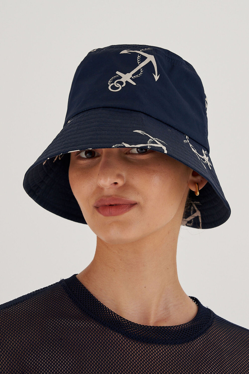 Oroton Boyd Anchor Print Bucket Hat