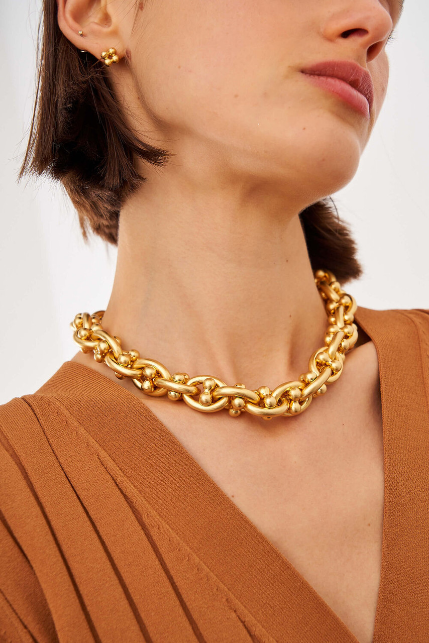 Oroton Maisie Worn Gold Necklace