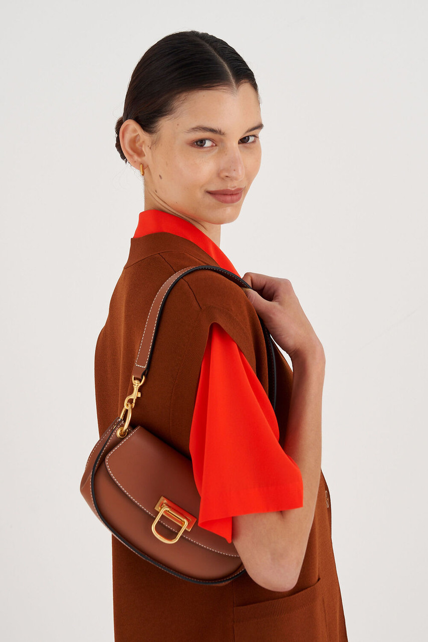 Oroton Colt Small Baguette Brandy