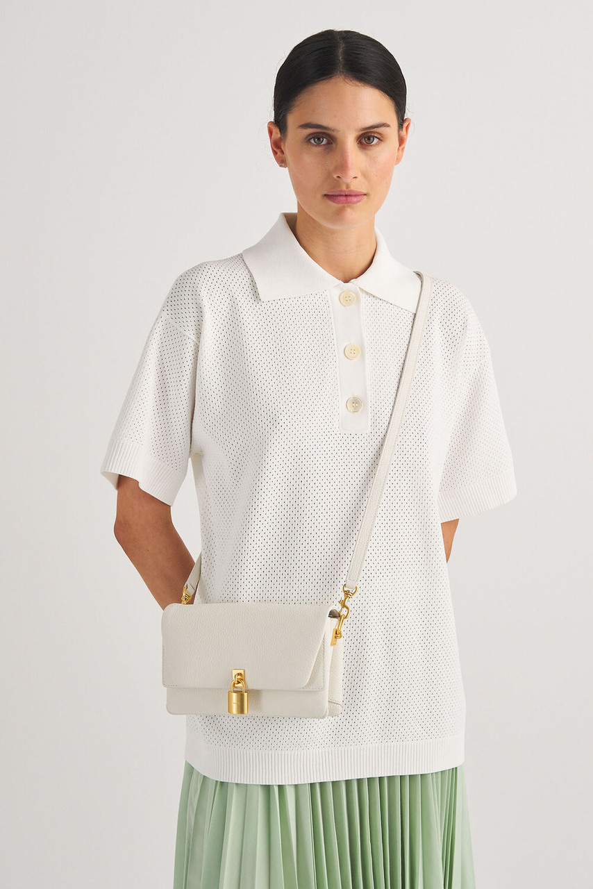 Oroton Tate Small Day Bag Paper White