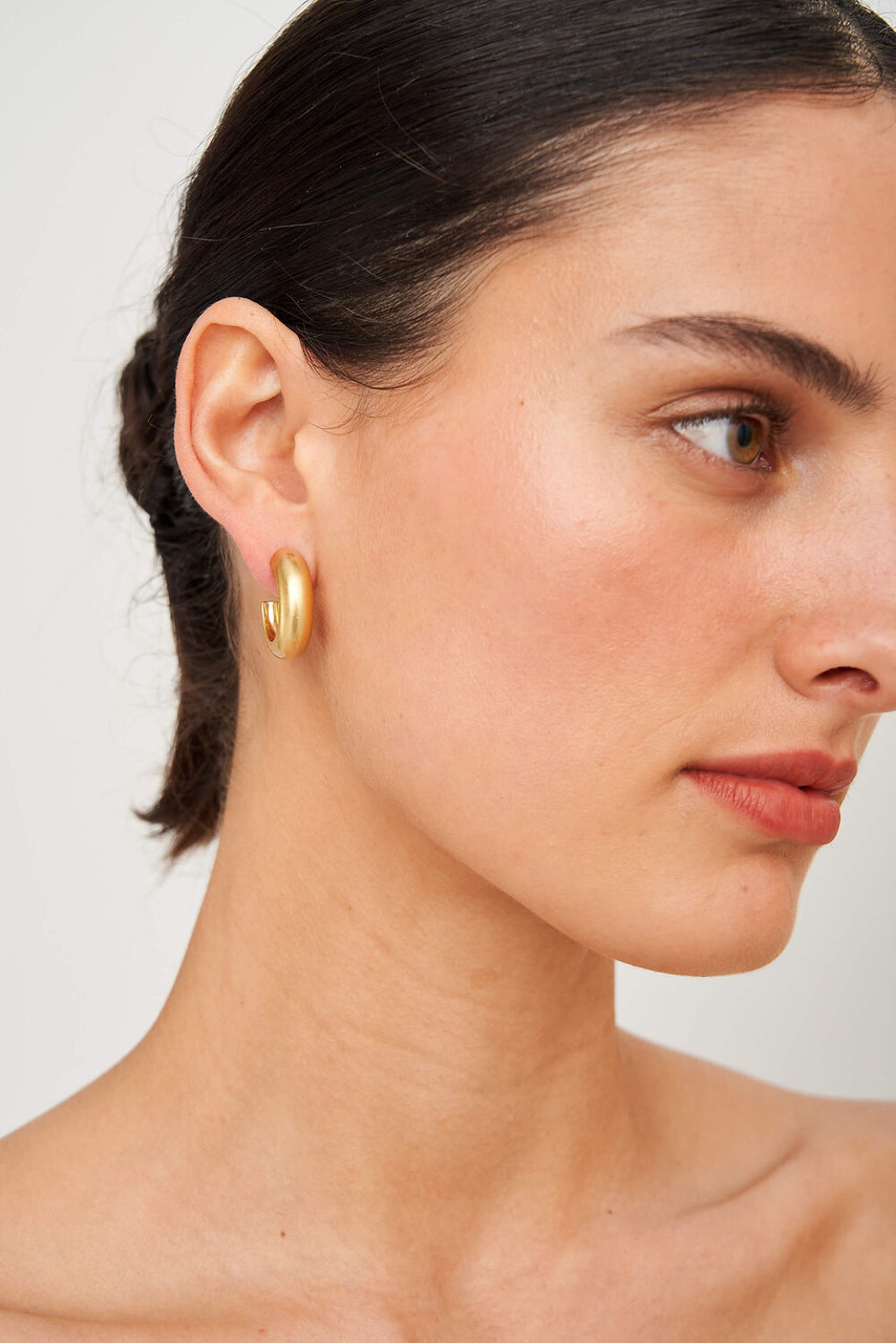 Oroton Reis Worn Gold Hoops