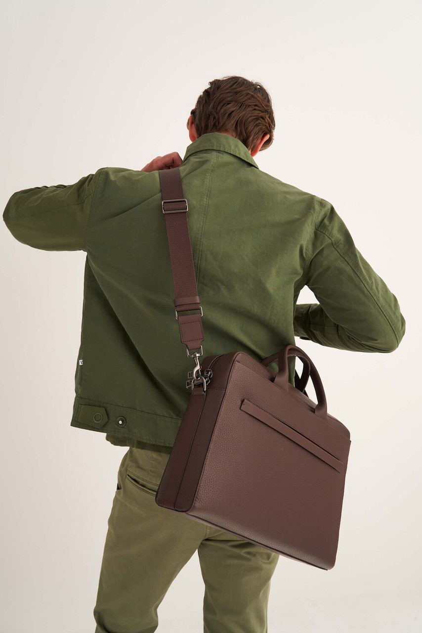 Oroton Weston Espresso Griptop Bag