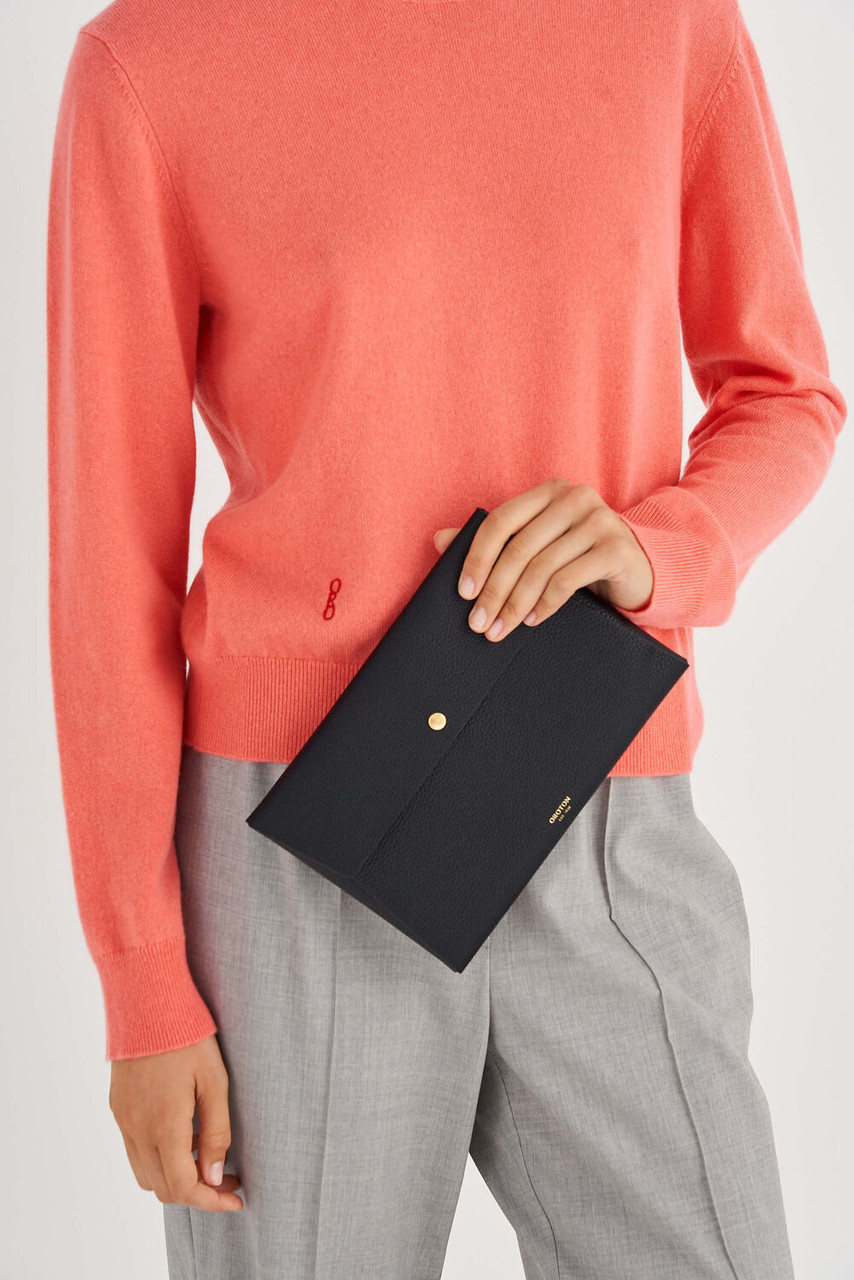 Oroton Margot Black Medium Pouch