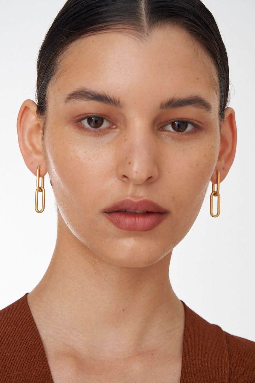 Oroton Hadley Double Huggies Worn Gold