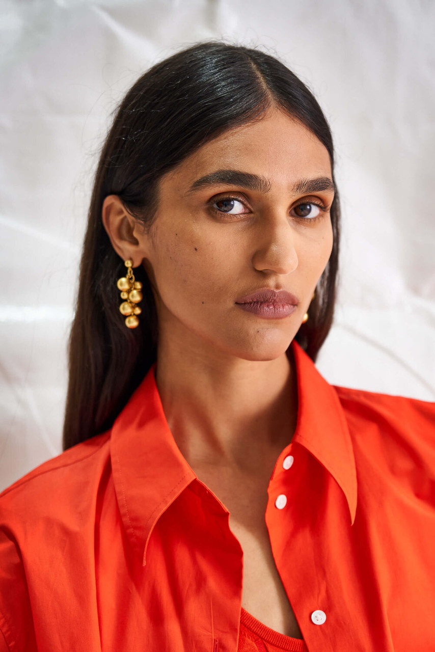 Oroton Ceres Worn Gold Large Earring