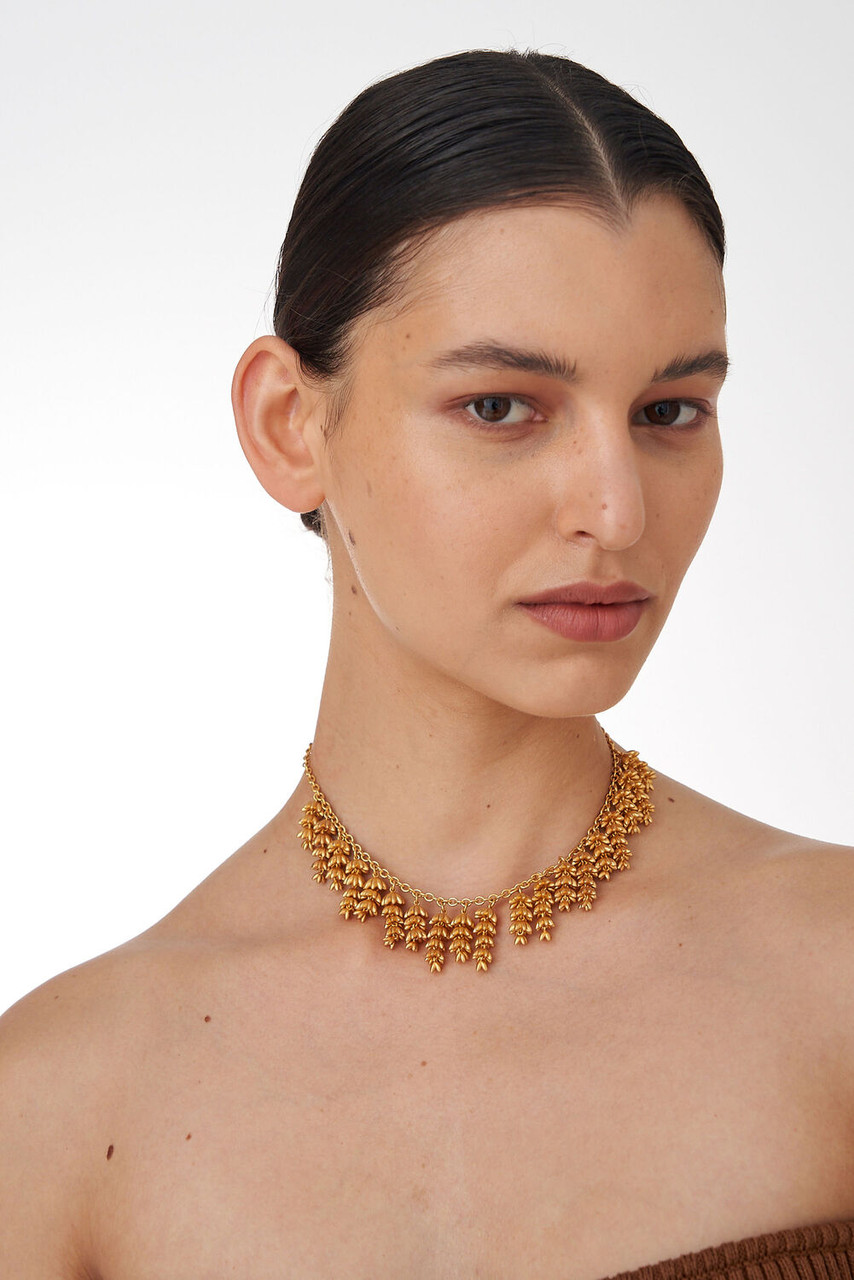 Oroton Riley Necklace Worn Gold