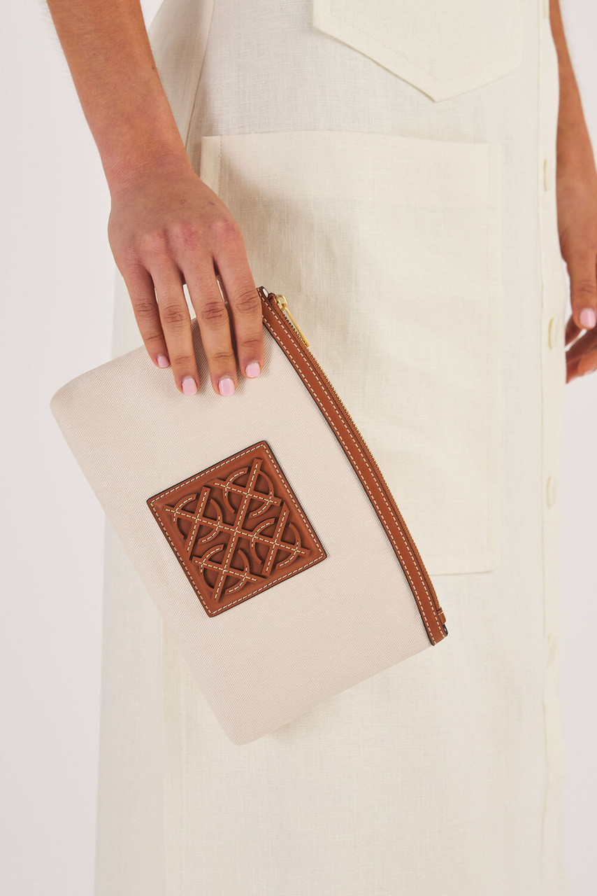 Boyd Medium Pouch Natural/ Brandy