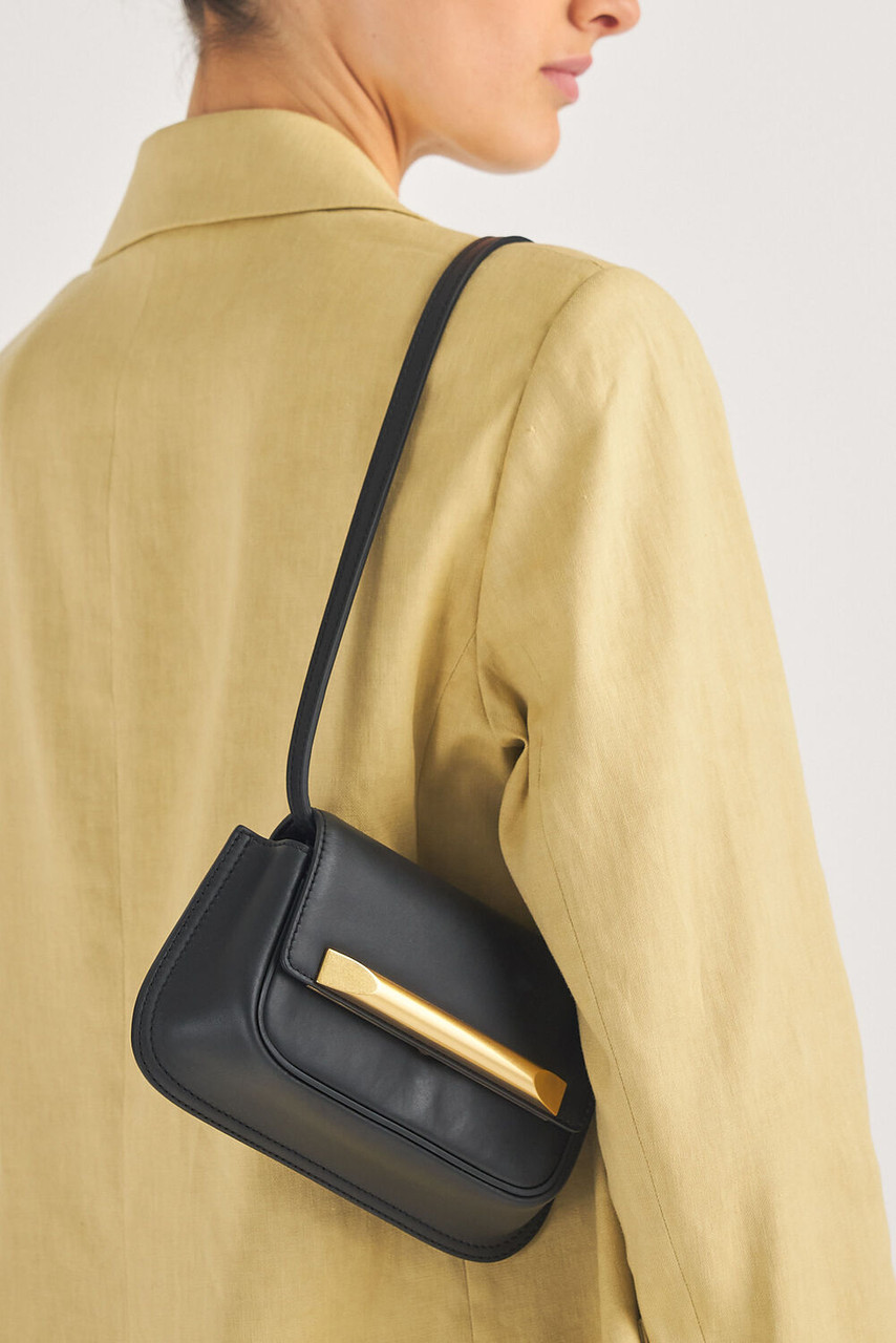 Oroton Mills Small Baguette Black