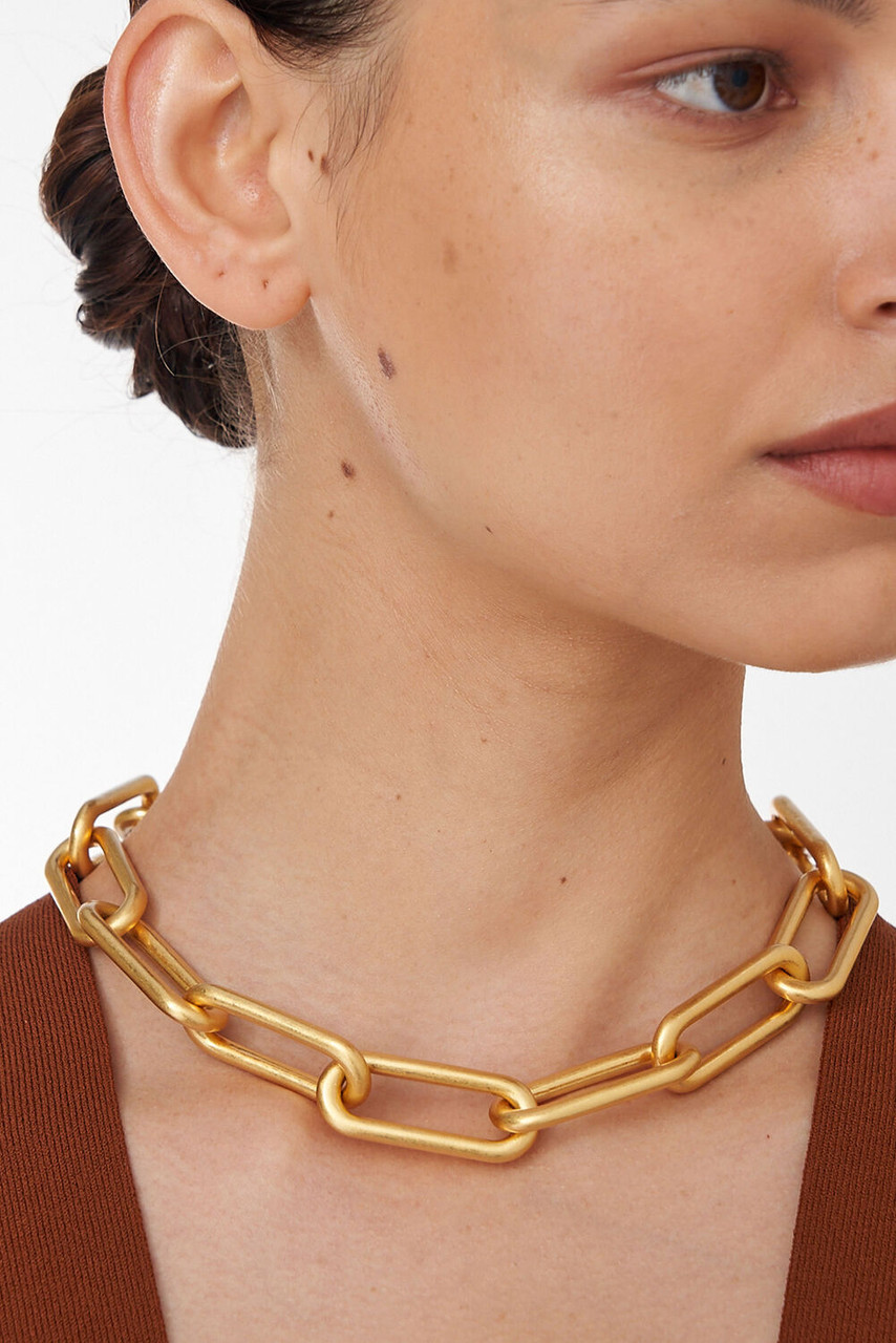 Oroton Hadley Necklace Worn Gold