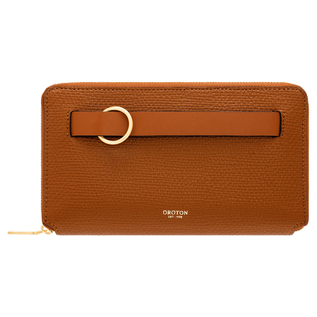 Oroton Audrey Cognac Book Wallet