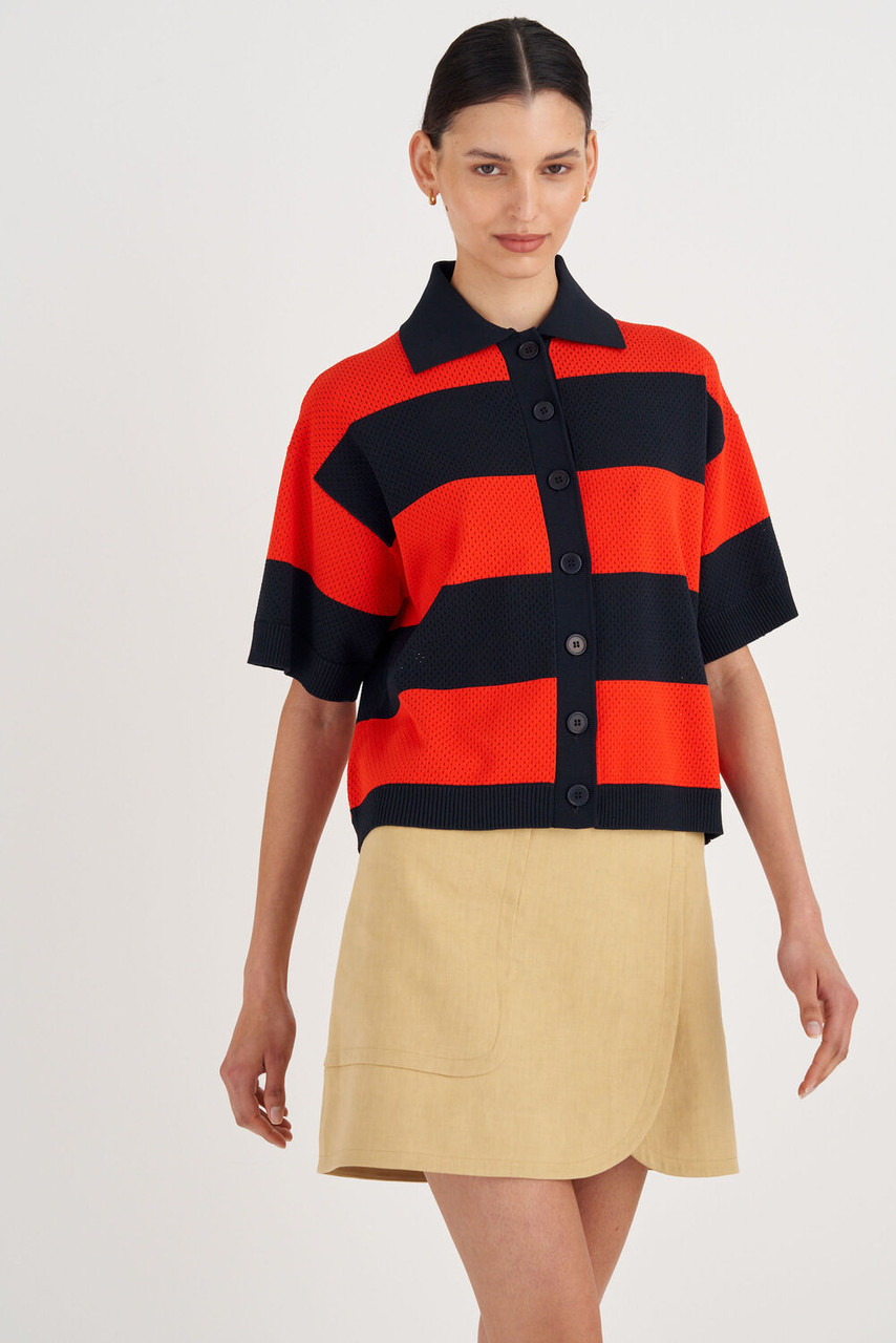 Oroton Short Sleeve Boxy Rugby North Sea