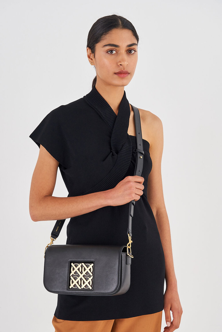 Oroton Lane Black Baguette