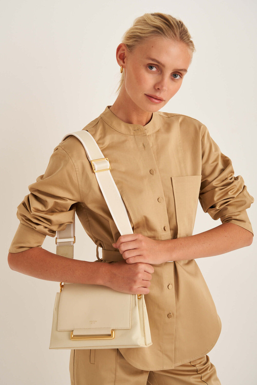 Oroton Georgie French Vanilla-White Bag Strap