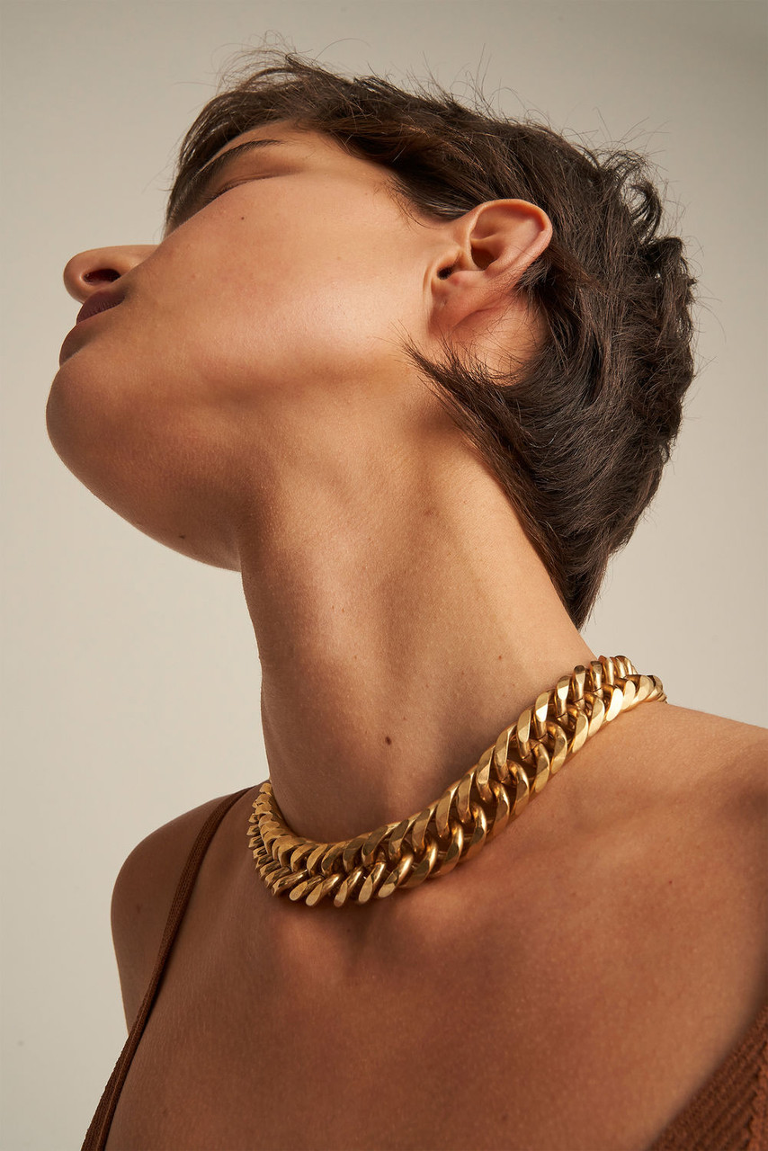 Oroton Mika Worn Gold Necklace