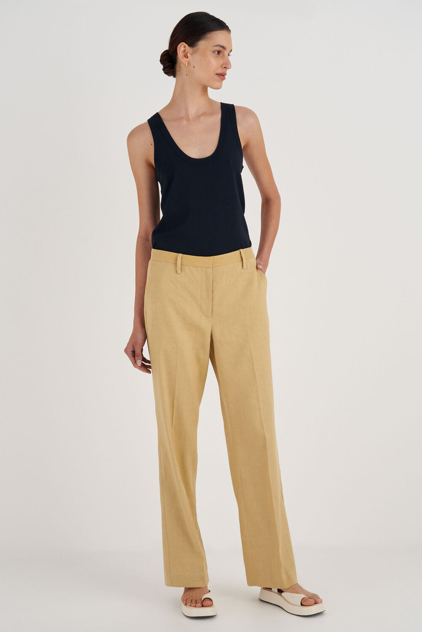 Oroton Relaxed Leg Pant Raffia