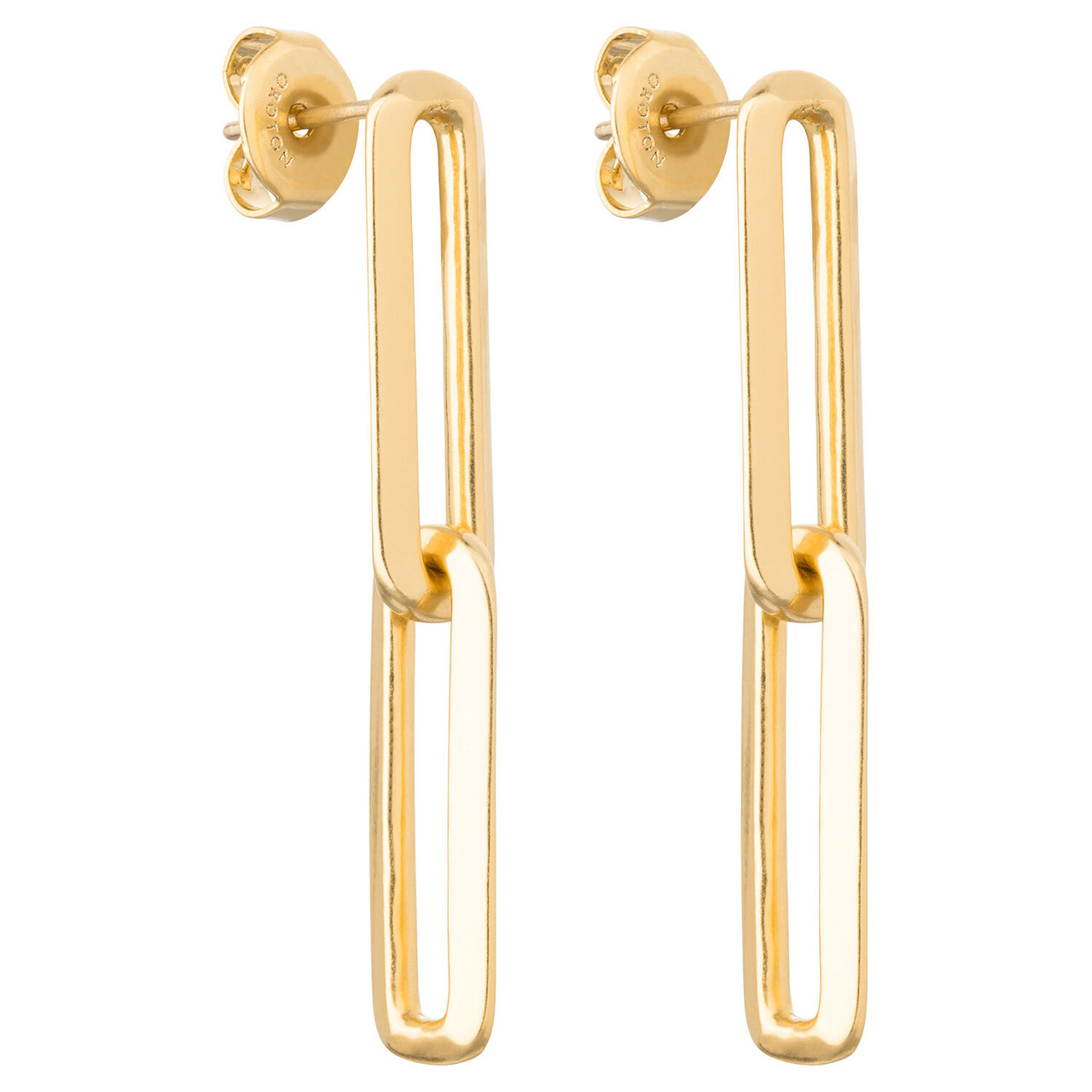 Oroton Lacey Worn Gold Link Earrings