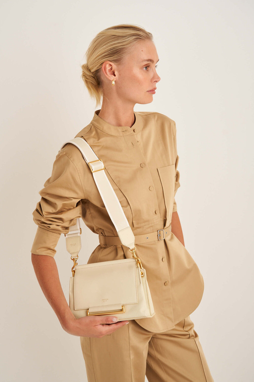Oroton Georgie French Vanilla-White Bag Strap