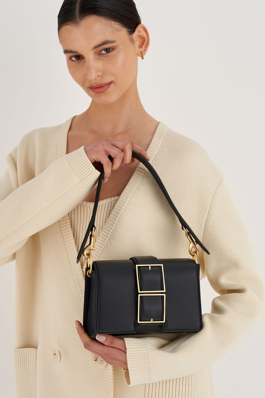 Oroton Olive Small Day Bag Black