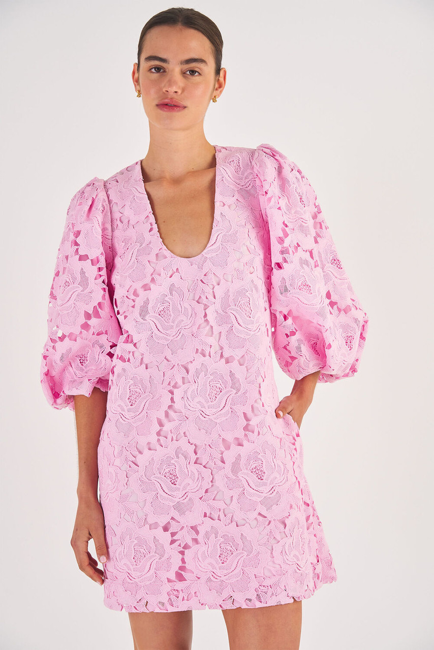 Oroton Short Lace Dress Foxglove