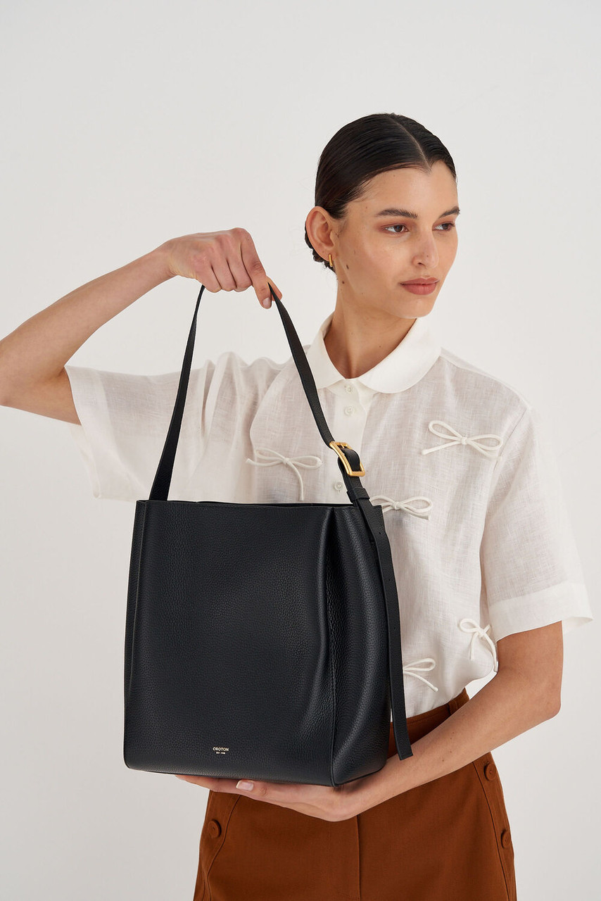 Oroton Ingrid Black Hobo