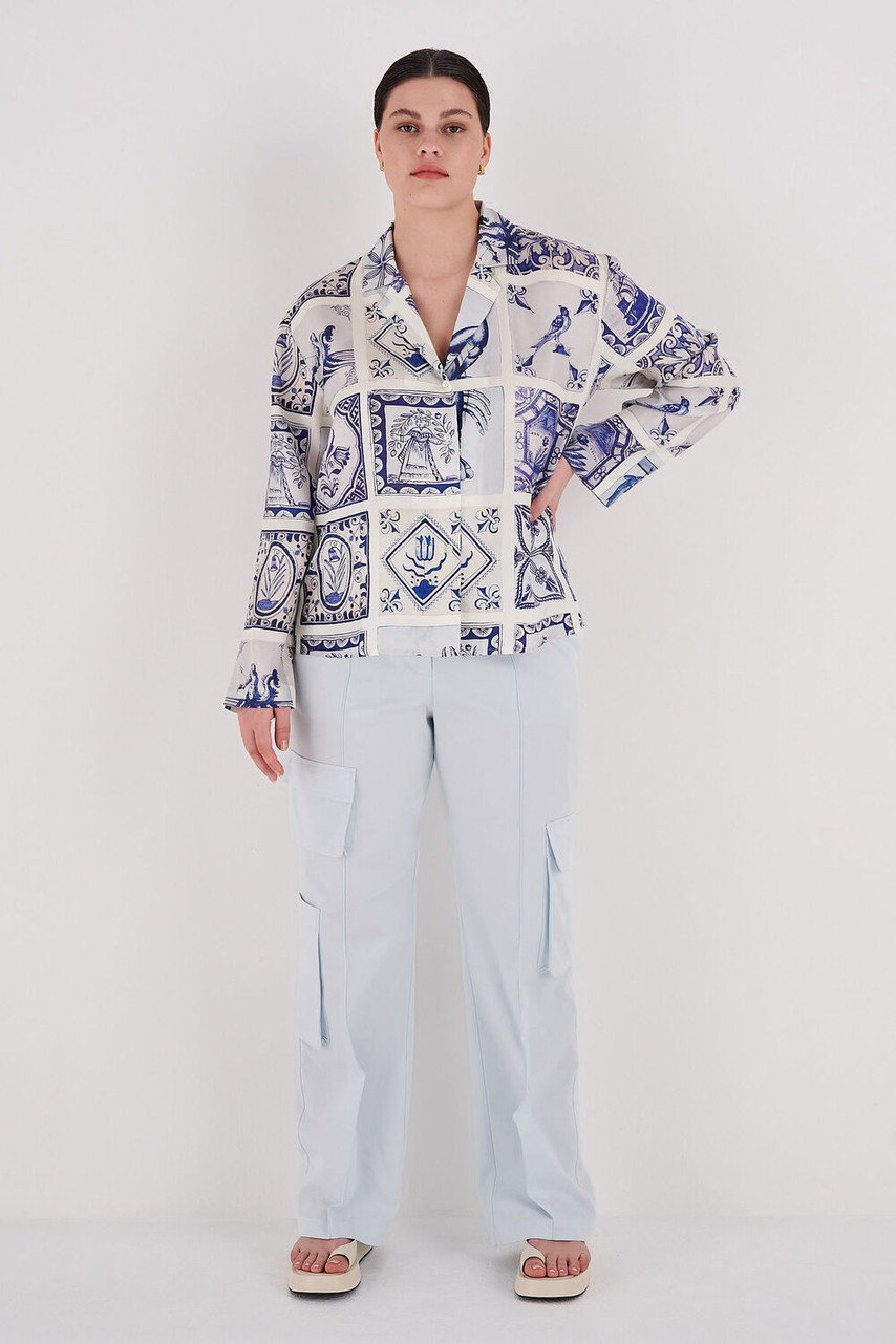 Oroton Pocket Pant Sea Glass