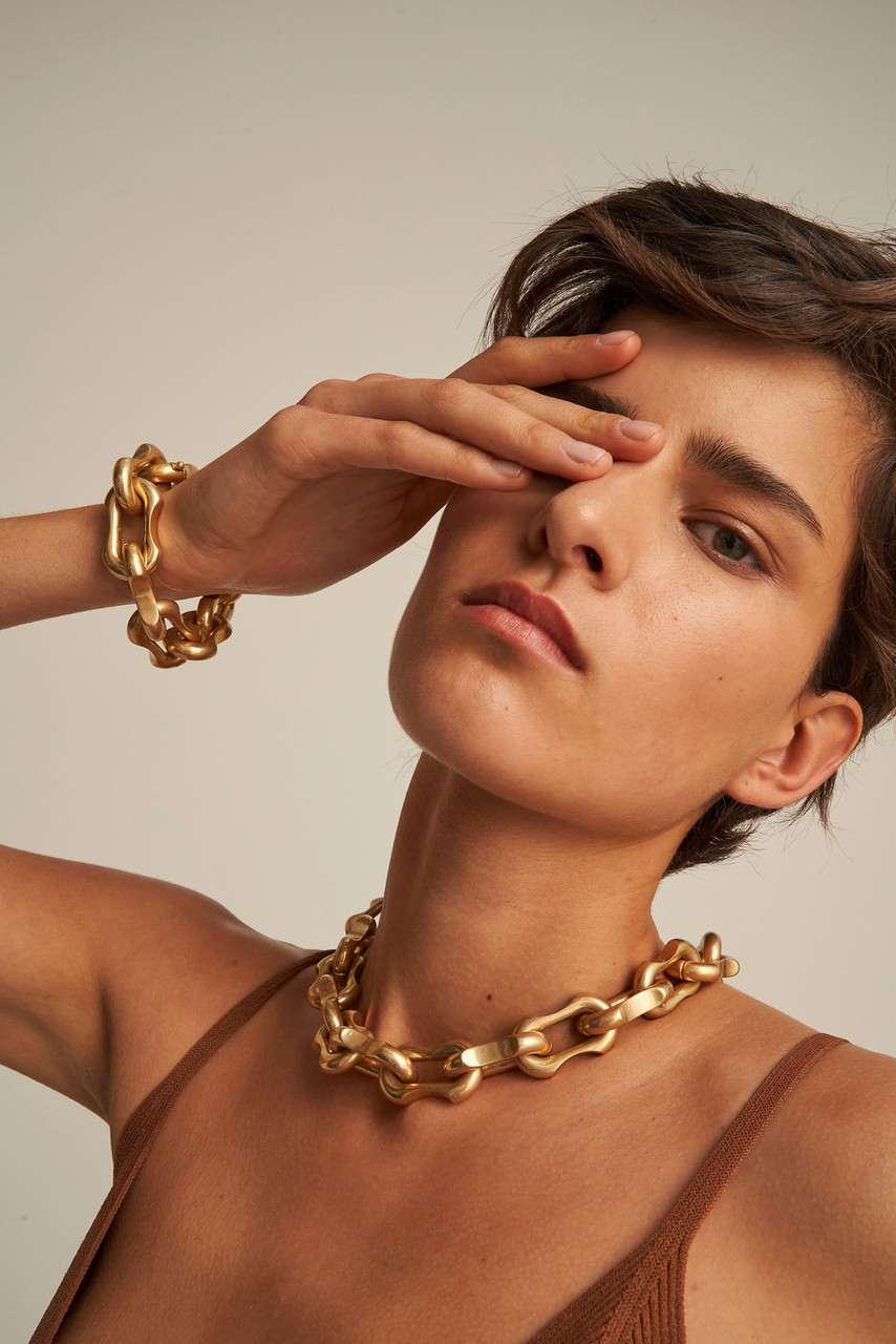 Oroton Eloise Worn Gold Bracelet