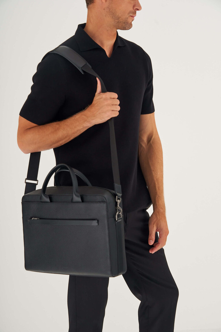 Oroton Men's Weston Black Griptop Bag