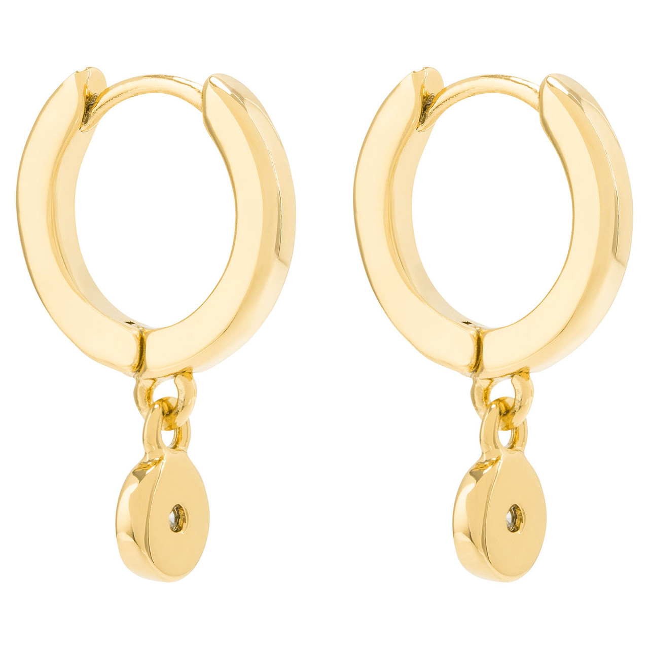 Oroton Petite Gold Astrid Mini Circle Hoop Earrings
