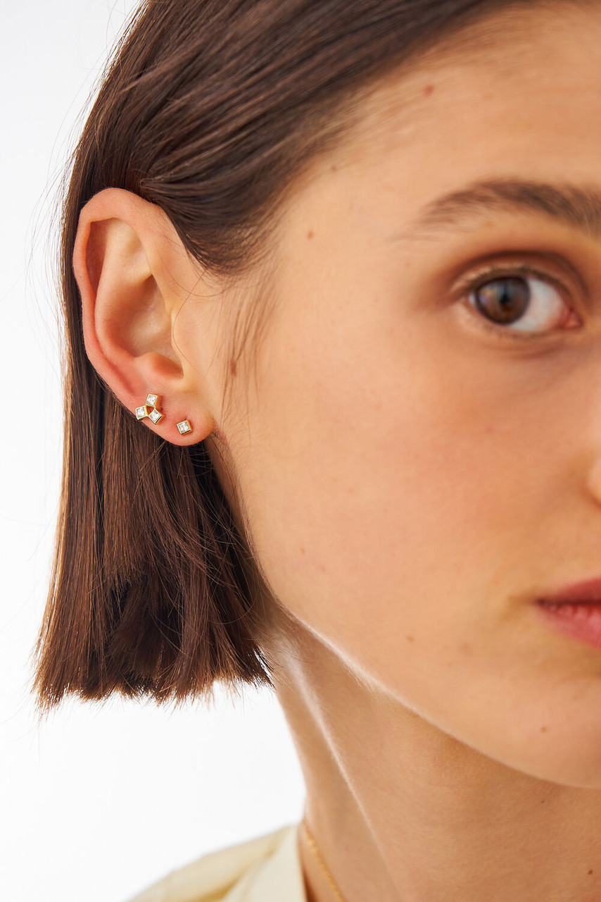 Oroton Everly Gold/Clear Stud Set