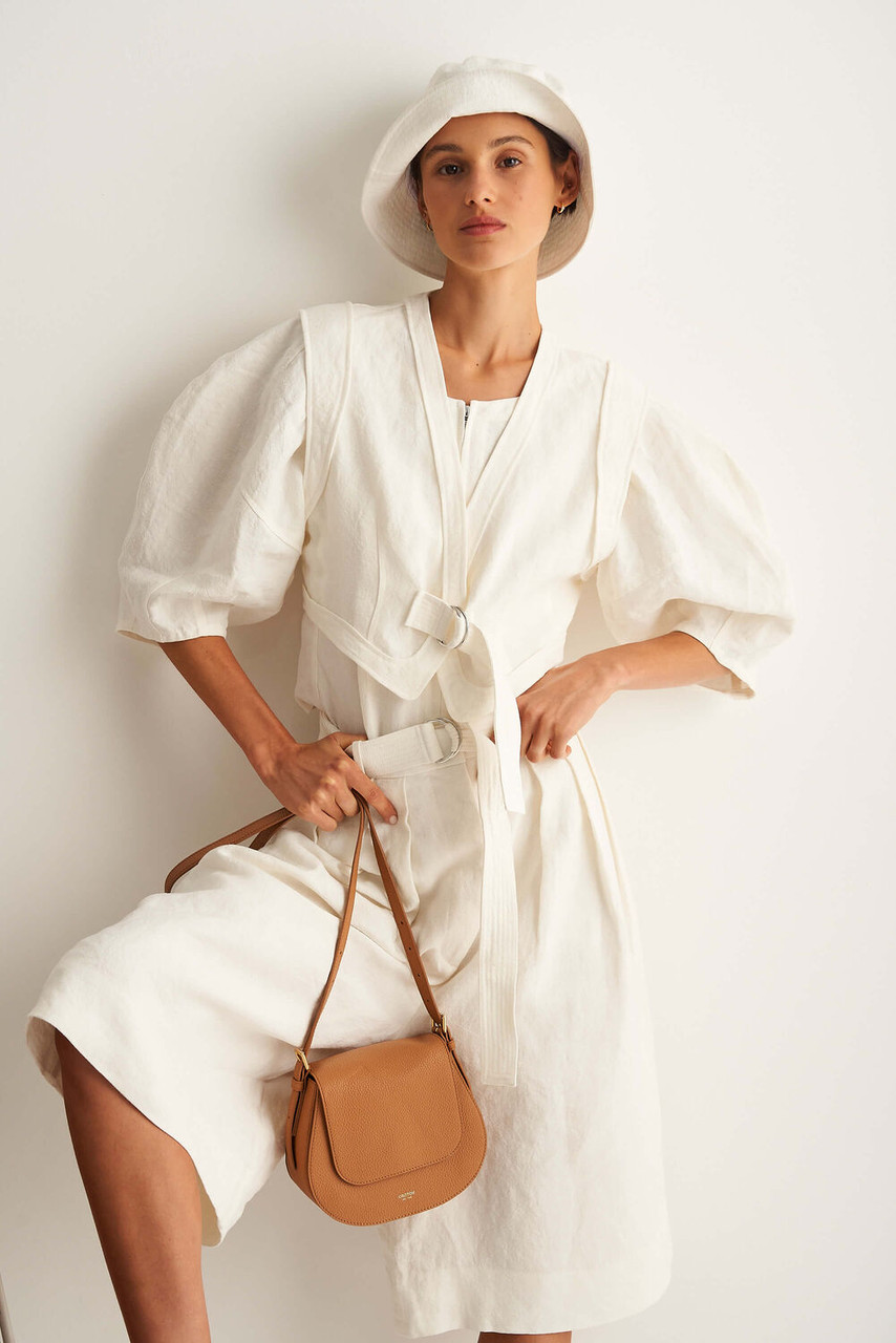 Oroton Margot Husk Saddle Crossbody Bag