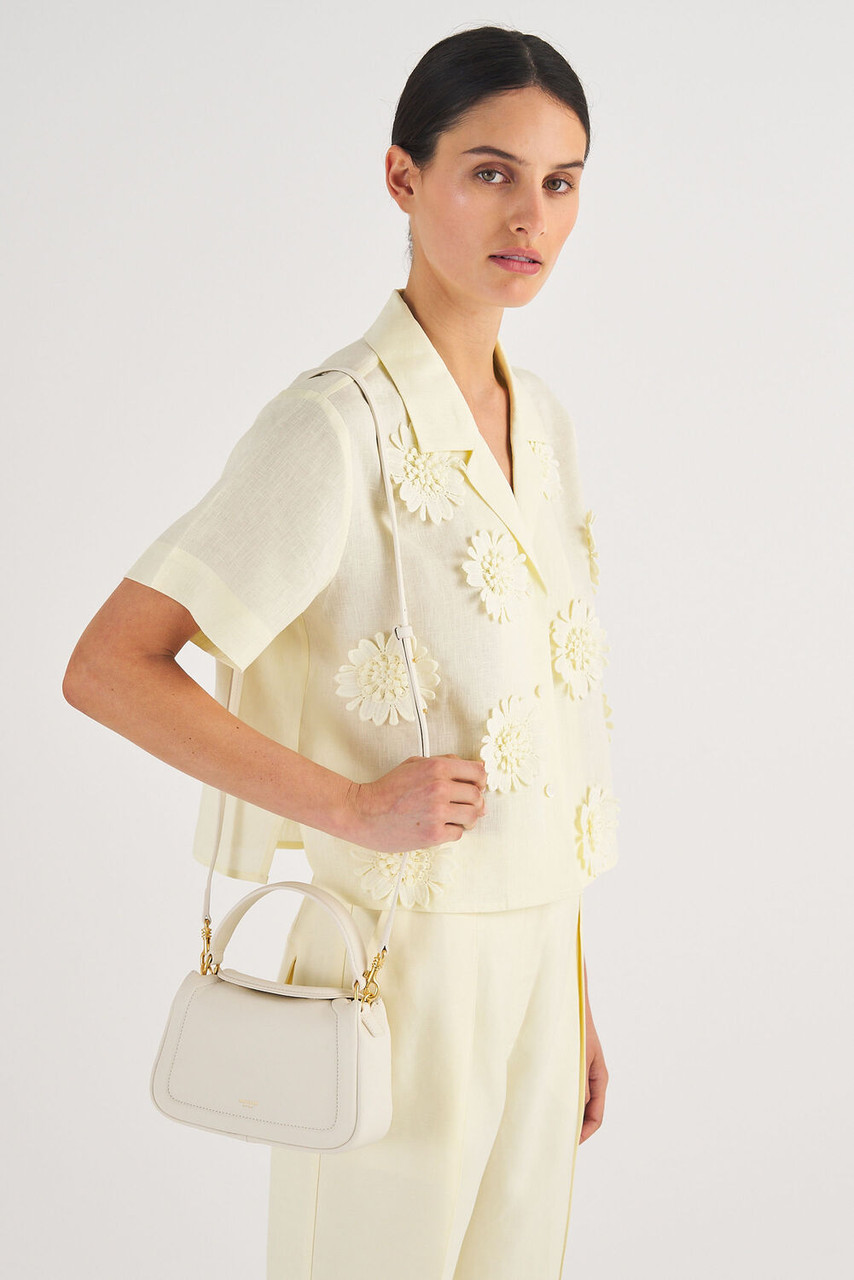 Oroton Reed Small Day Bag Clotted Cream