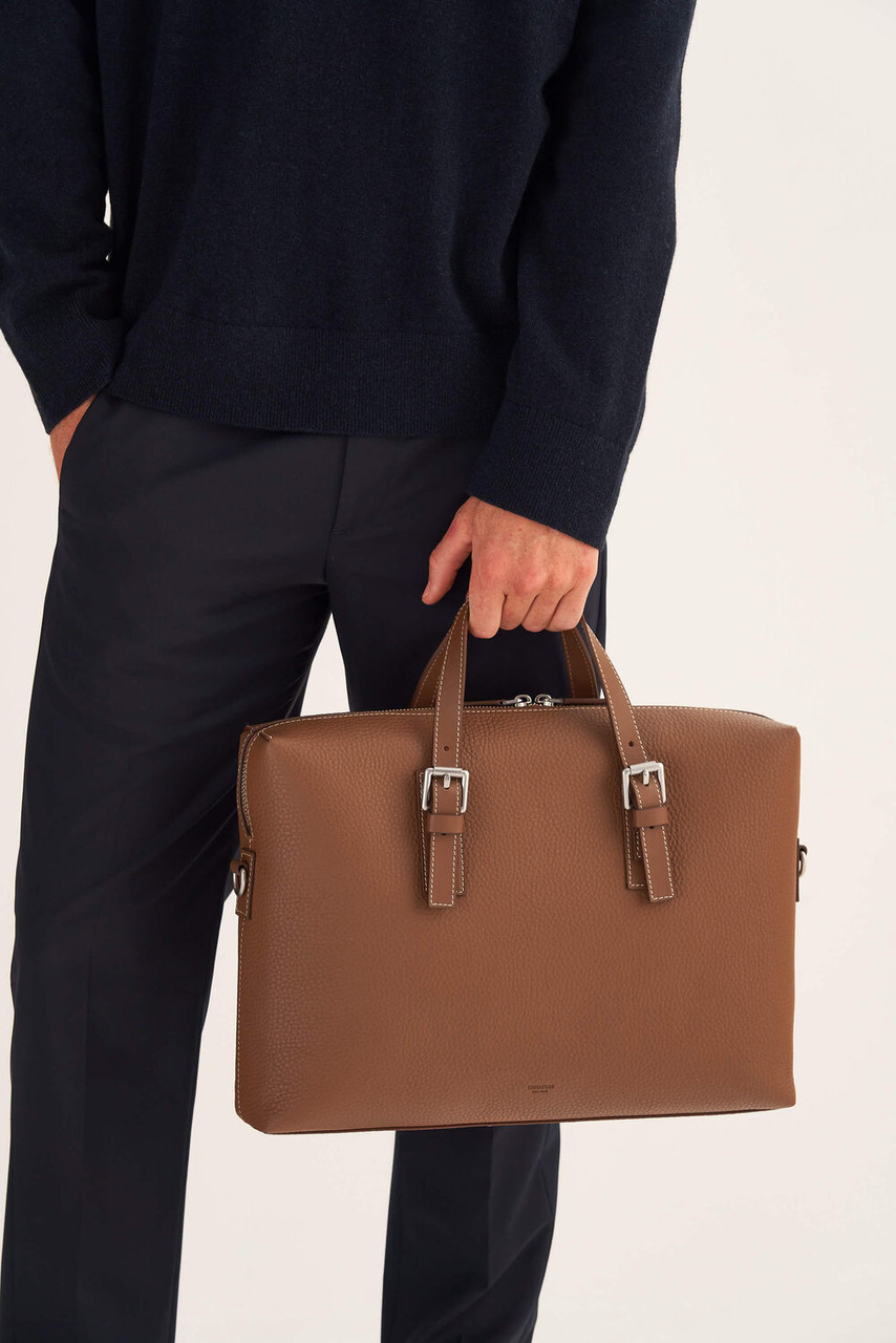 Oroton Oxley Tan Griptop Bag