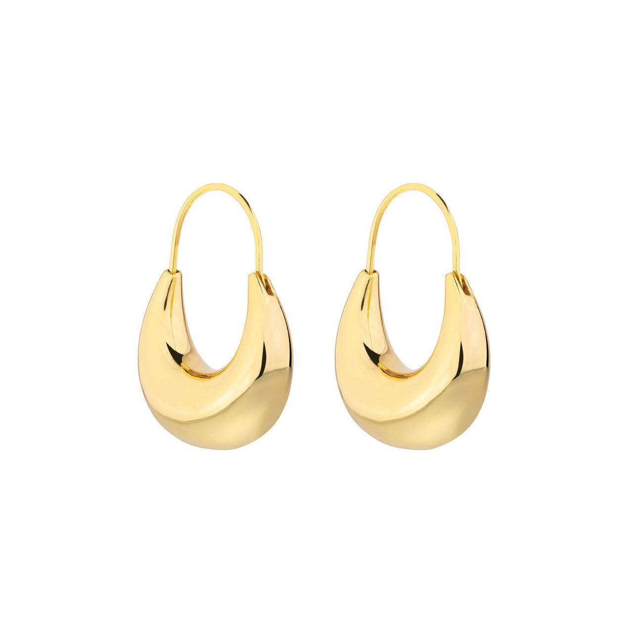 Oroton Cora Gold Medium Hoop Earrings