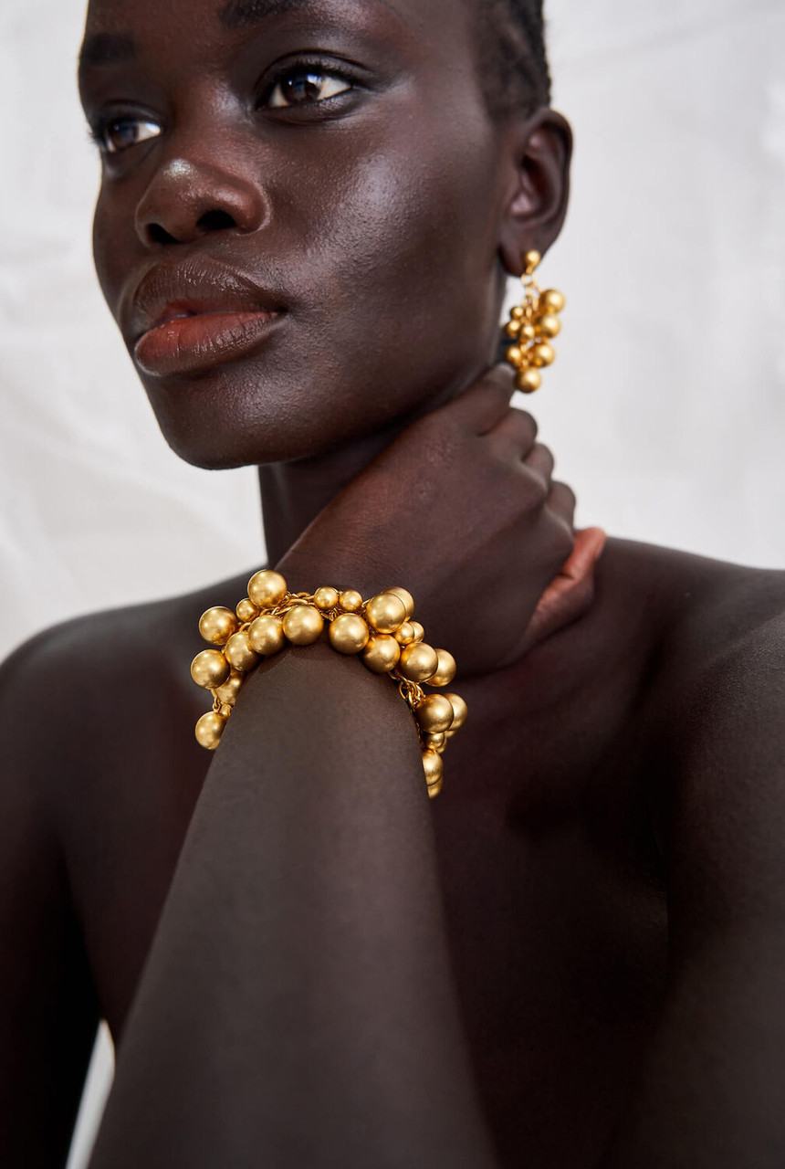 Oroton Ceres Worn Gold Bracelet