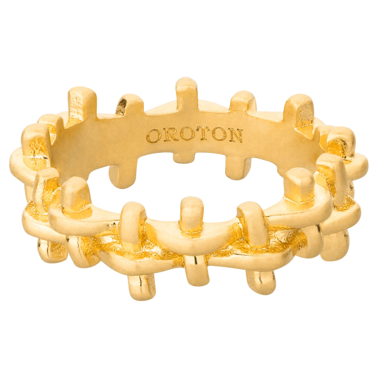 Oroton Olive Worn Gold Thin Ring
